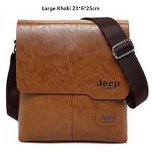 Load image into Gallery viewer, Men Tote Bags Set JEEP BULUO Famous Brand New Fashion Man Leather Messenger Bag Male Cross Body Shoulder Business Bags For Men