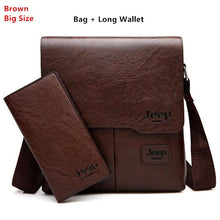 Load image into Gallery viewer, Men Tote Bags Set JEEP BULUO Famous Brand New Fashion Man Leather Messenger Bag Male Cross Body Shoulder Business Bags For Men