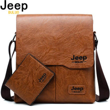 Load image into Gallery viewer, Men Tote Bags Set JEEP BULUO Famous Brand New Fashion Man Leather Messenger Bag Male Cross Body Shoulder Business Bags For Men
