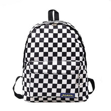Load image into Gallery viewer, 2019 Unisex Plaid Nylon Female Travel Daypack Laptop Backpack Book Schoolbags Feminina School Casual Rucksack Women Bag Rugzak