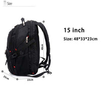 Load image into Gallery viewer, Crossten Swiss Multifunctional 17.3" Laptop Backpack sleeve case bag Waterproof USB Charge Port Schoolbag Hiking Travel bag