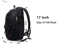 Load image into Gallery viewer, Crossten Swiss Multifunctional 17.3" Laptop Backpack sleeve case bag Waterproof USB Charge Port Schoolbag Hiking Travel bag
